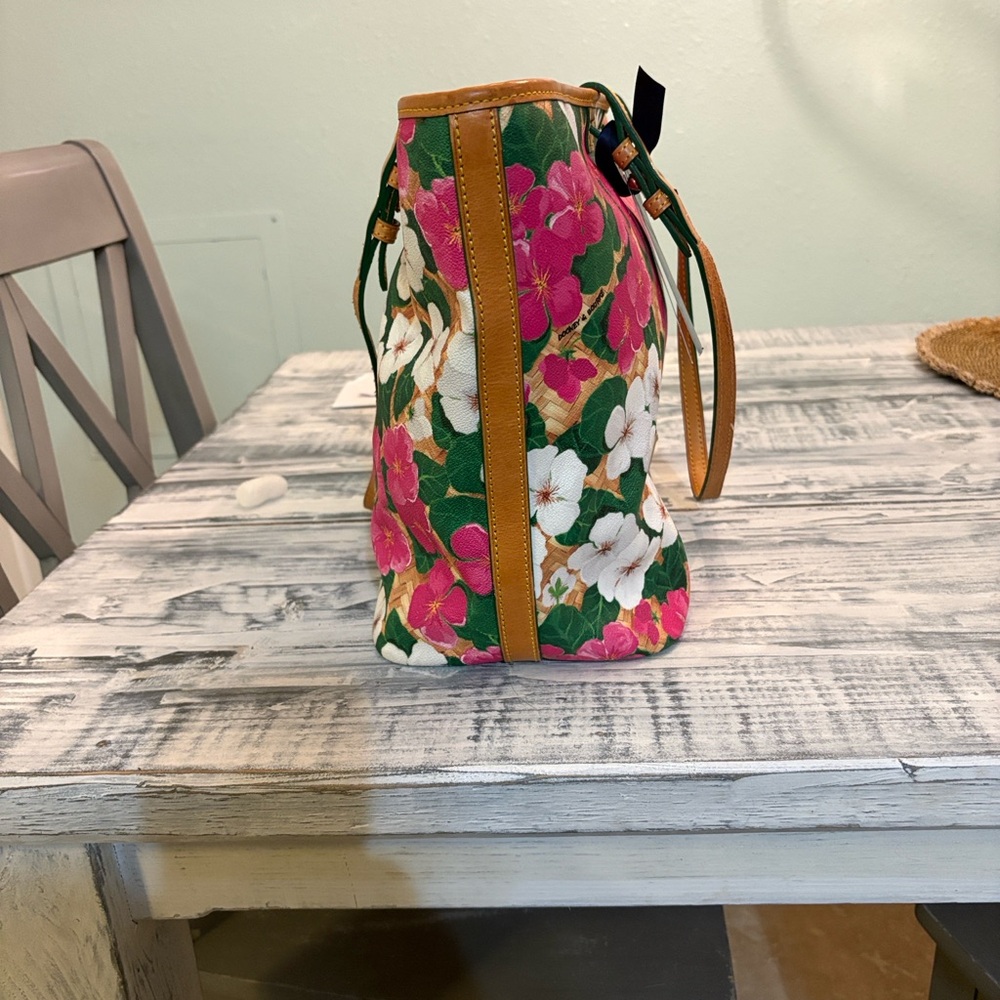 Dooney & Bourke Floral Tote - Pink, Green, and White - Picture 13 of 15